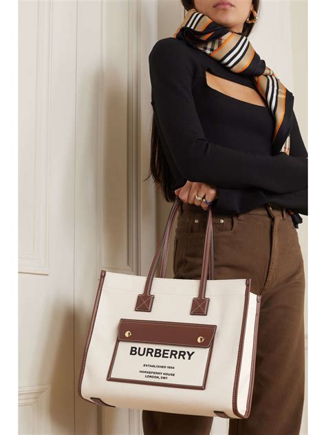 burberry small leather tote bag|burberry canvas bag.